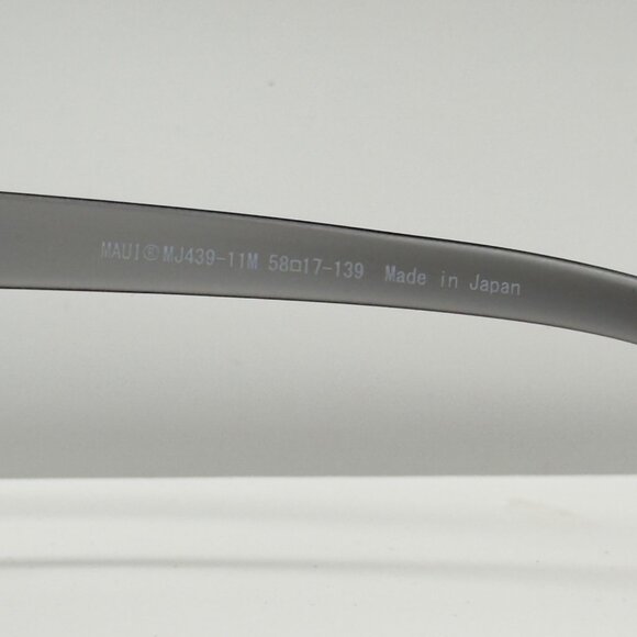 Maui Jim Pokowai Arch B439-11M Translucent Grey Sunglasses Polarized Blue Lens - Picture 6 of 12